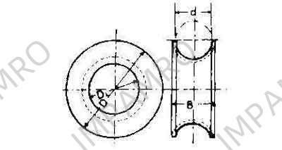 MANILA ROPE THIMBLE ROUND, D-TYPE GALV 12MM