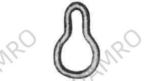 LINK LASHING PEAR-SHAPE BLACK, 22X240MM