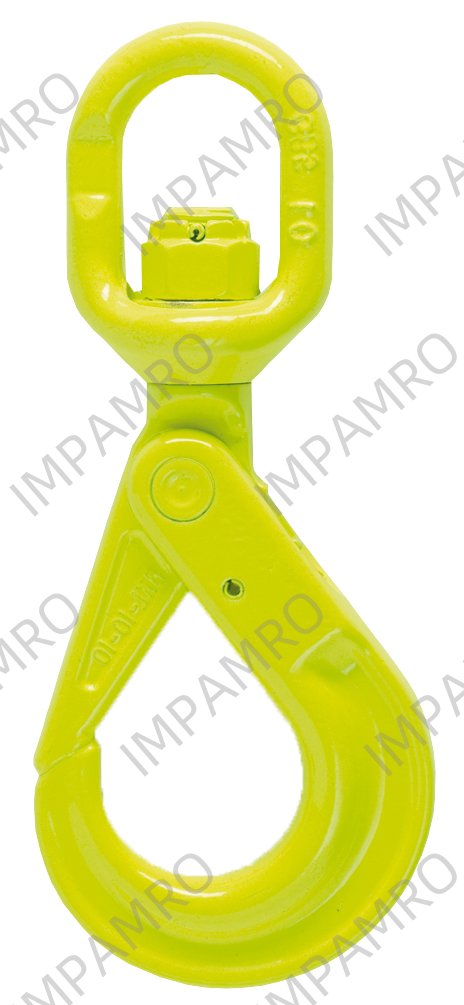CARGO HOOK SWIVEL EYE WITH, LATCH LOCK WLL 1.2TON