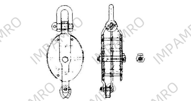 BLOCK GUY STEEL WITH BECKET, JIS-F3424-M2B DOUBLE 160MM