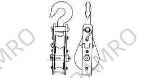 BLOCK WOODEN SNATCH WITH HOOK, JIS-F3422-WMH 330MM