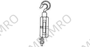 BLOCK WOODEN WITH HOOK&BECKET, JIS-F3426-W1BH SINGLE 180MM