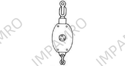 BLOCK WOODEN WITH HOOK&BECKET, JIS-F3426-W2BH DOUBLE 200MM