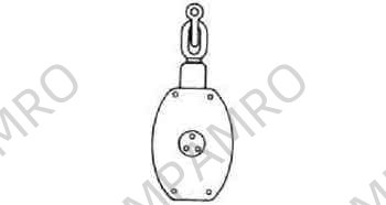 BLOCK WOODEN WITH SHACKLE SD22, JIS-F3426-W3AS TRIPLE 200MM