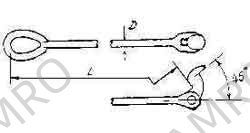 HINGE ROD SHORT LB-3-22S, ROD DIA 22MMXL2350MM B/L 38TON