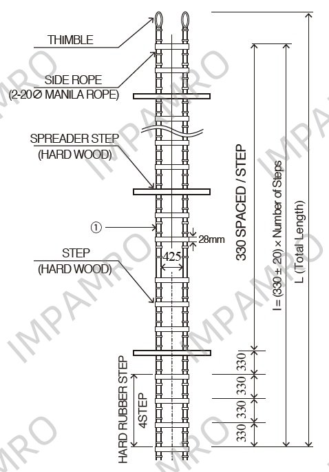 PILOT LADDER A-TYPE 12MTR, COMPLETE