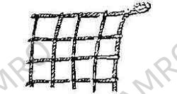 CARGO NET P.P. 2.5X2.5MTR, 200MM/MESH RIM ROPE 24MM DIAM