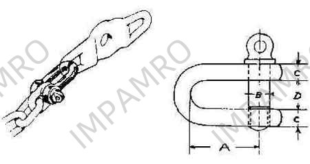 SHACKLE FOR MACGREGOR HATCH, KL-2