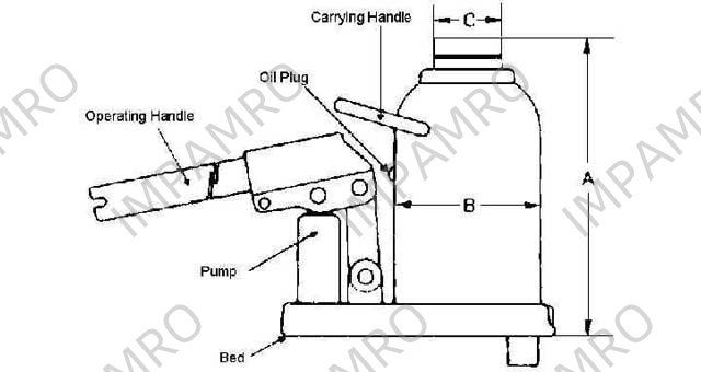 OIL JACK FOR MACGREGOR HATCH, #MCH-7F