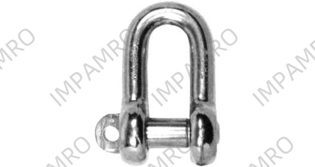 SHACKLE STRAIGHT EYE BOLT, S. STEEL SC 18MM SWL 2.0TON