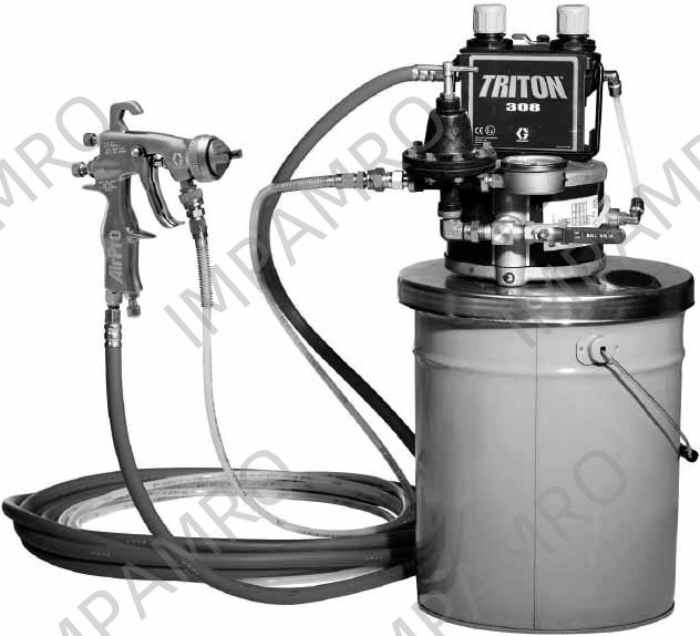 SPRAYER GRACO TRITON ALUM HAND, PAIL MOUNT CONVENTIONAL 233468