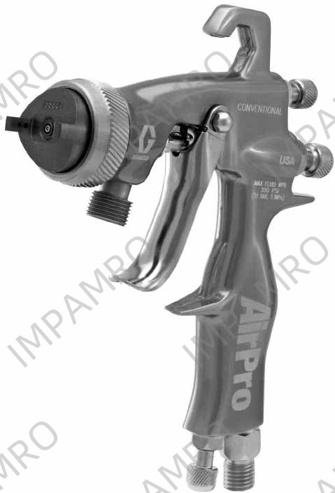 GUN SPRAY GRACO AIRPRO #288946, PRESSURE/COMPLIANT 0.070"