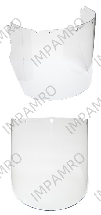 VISOR FOR SPLASH/CHEMICAL CLEAR, 235X457X2.49MM MSA 10115851