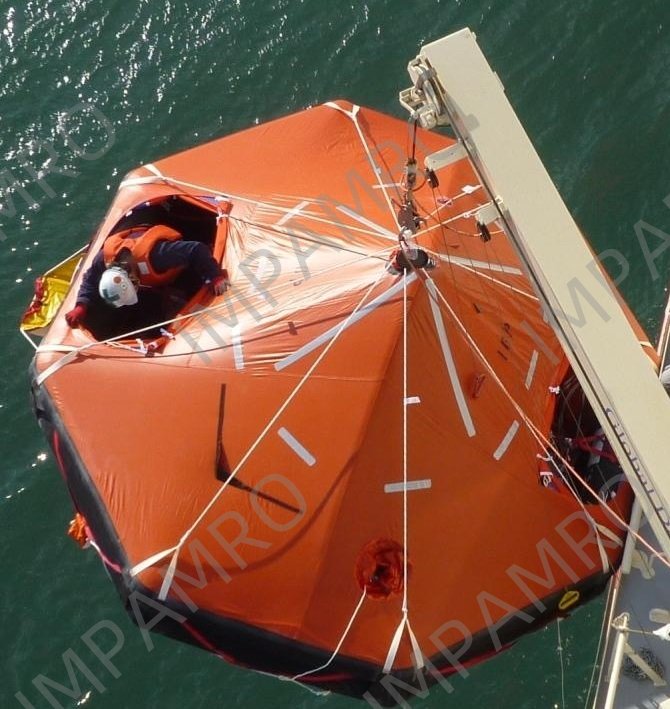 LIFERAFT INFLATABLE FOR 6MEN, DAVIT-LAUNCHING TYPE