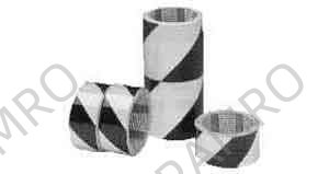 HAZARD WARNING REFLECTIVE TAPE, BLACK/YELLOW W90MMXL10MTR
