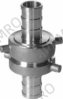 COUPLING HOSE BRASS PIN LUG, 2-1/2" 7-1/2 TPI HOSE END 50MM