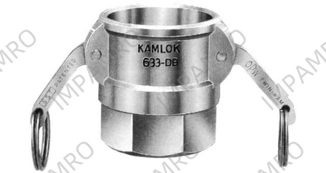 351842 COUPLING CAM&GROOVE S. STEEL, D SOCKET W/FEMALE THREAD 8"