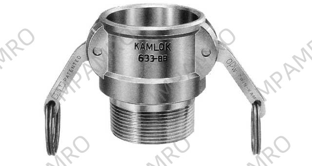 COUPLING CAM&GROOVE S. STEEL, B SOCKET W/MALE THREAD 1-1/4"