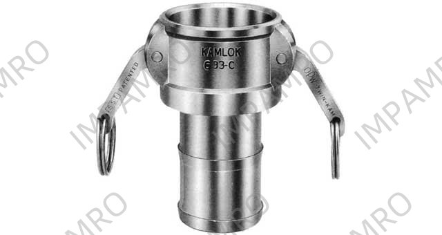 COUPLING CAM&GROOVE ALUM ALLOY, C SOCKET W/HOSE END 5"