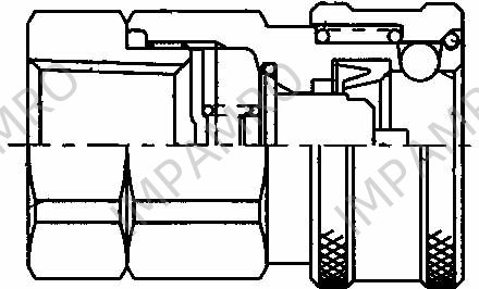 COUPLING QUICK SUS-304 COUPLER, SVHC16-16FU FEMALE RC1 W/VALVE