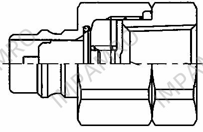 COUPLING QUICK SUS-304 NIPPLE, SVHN16-16F FEMALE RC1 W/VALVE