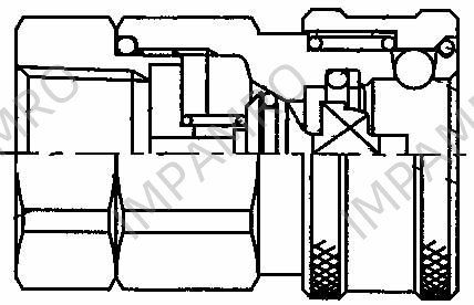 COUPLING QUICK STEEL COUPLER, VHC16-16FSO FEMALE RC1 W/VALVE
