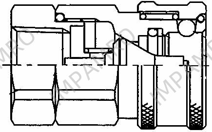 COUPLING QUICK STEEL COUPLER, PHC8-8FSO FEMALE RC1/2 PHVALVE