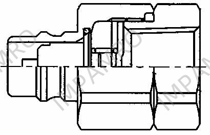COUPLING QUICK STEEL NIPPLE, VHN6-6F FEMALE RC3/8 W/VALVE