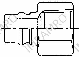 COUPLING QUICK STEEL NIPPLE, OHN12-12F FEMALE RC3/4 NOVALVE