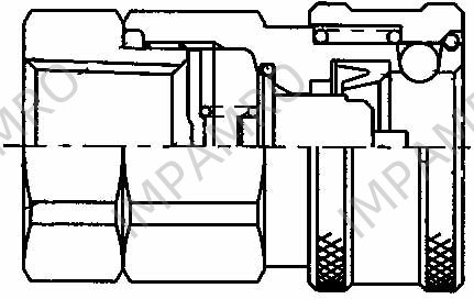 COUPLING QUICK BRASS COUPLER, BVHC12-12FU FEMALE 3/4 W/VALVE