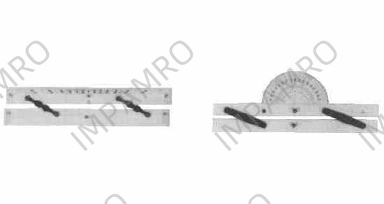 RULE PARALLEL PLASTIC, W/PROTRACTOR 450MM