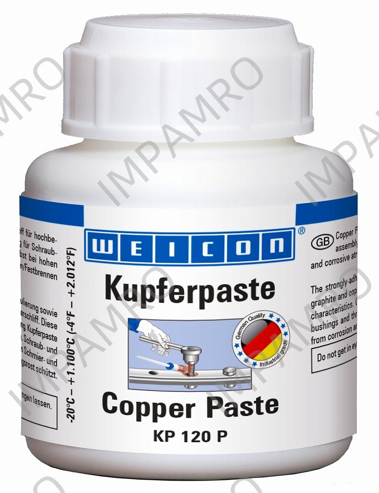 ANTI-SEIZE COPPER PASTE WEICON, KP 120 BRUSH TOP CAN 120GRM