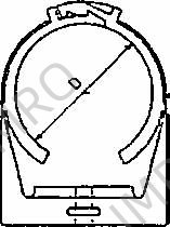 CLAMP F/ROUND BRUSH 50MM 2010, FOR AUTO GREASE DISPENSER