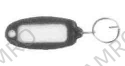 TAG PLASTIC OVAL WITH RING, 58X27MM