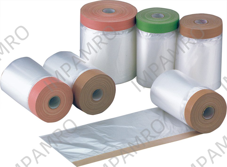 TAPE MASKING CLOTH W/POLY FILM, TAPE 17MM FILM 1000MMX25MTR