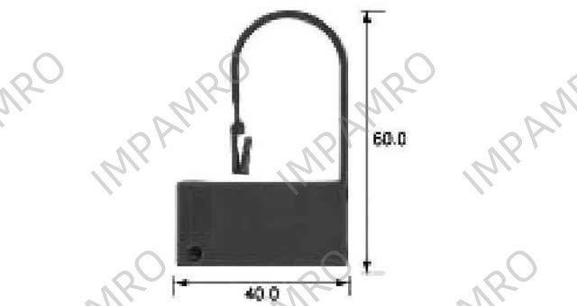 SECURITY SEAL PP PADLOCK, W40XL60MM RED