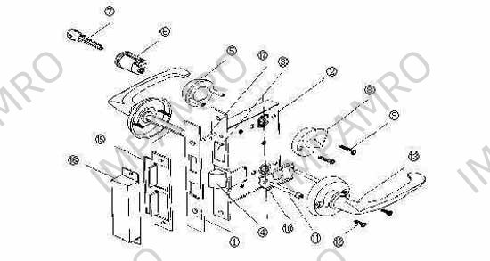PART FOR MORTISE LOCK, OHS#2320 #1 FRONT