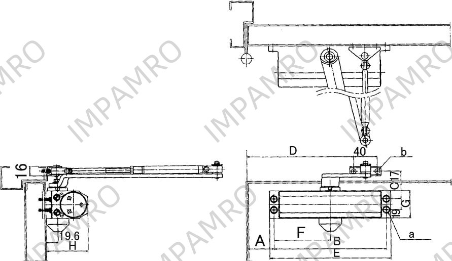 DOOR CLOSER STANDARD, MAXIMUM DOOR WEIGHT 120KGS
