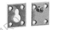 SASH HANGER FOR FRAME BRASS, PLATE SIZE W20XL35MM
