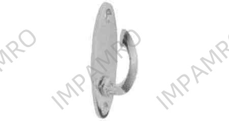 TASSEL HOOK FOR CURTAIN, OVAL BASE 19X46MM BRASS