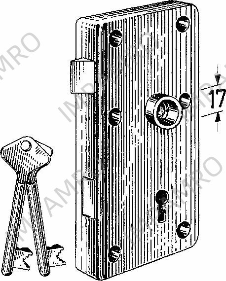 RIM LOCK F/HEAVY DOOR S.STEEL, LEFT HAND OUTWARD #3827