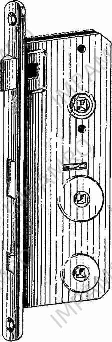 TOILET LOCK MORTISE W/O STRIKE, PLATE BRASS LEFT HAND #3596