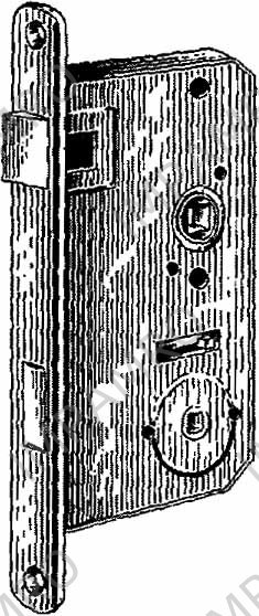 TOILET LOCK MORTISE BRASS, RIGHT HAND #3201WC