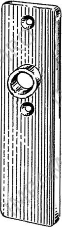 PLATE SHORT WITHOUT KEY HOLE, STAINLESS STEEL #6645 F/2