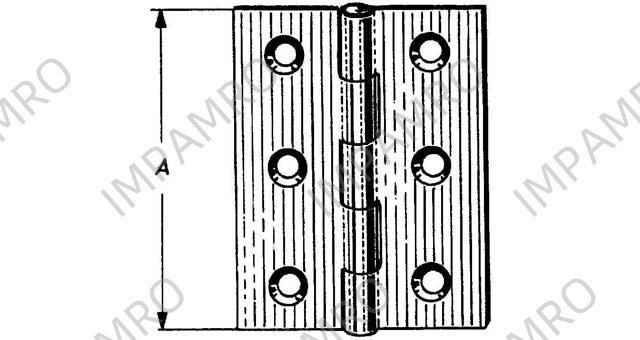 HINGE STAINLESS STEEL 46X60MM, SCHWEPPER 8001