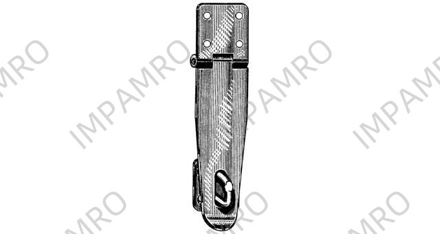 HASP AND STAPLE ROLLED BRASS, 45 X 150MM SCHWEPPER 3408