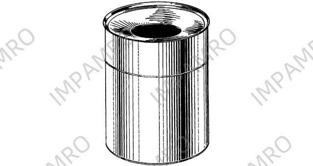 BUCKET WASTE W/FIRE RING, 30 LTR SCHWEPPER #7947N