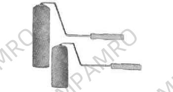 PAINT ROLLER WOOL 100MM WIDTH, COMPLETE WITH HANDLE