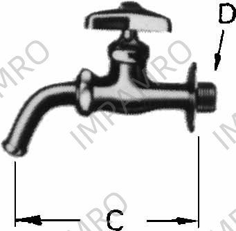 FAUCET WALL WITH ROTARY SPOUT, 13(1/2)