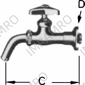 FAUCET WALL W/ADJUSTABLE, FLANGE 13(1/2)